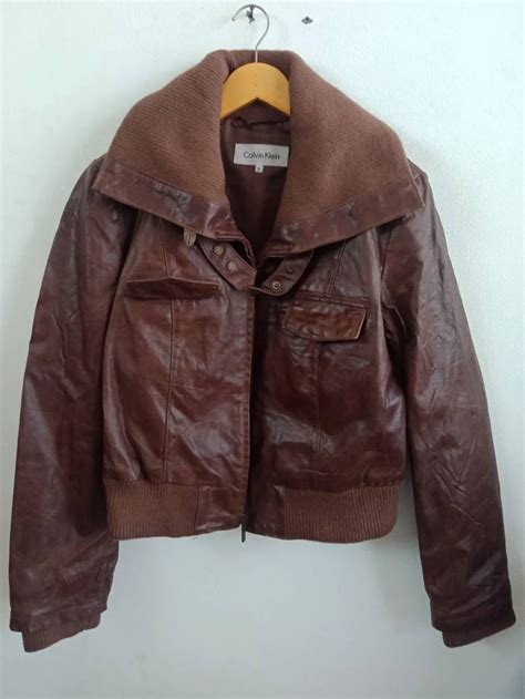 vintage calvin klein leather jacket.